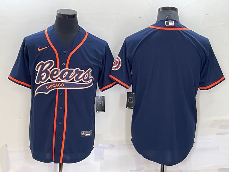 Chicago Bears Dark Blue MLB&NFL Jersey Chicago Bears Dark Blue MLB&NFL Jersey