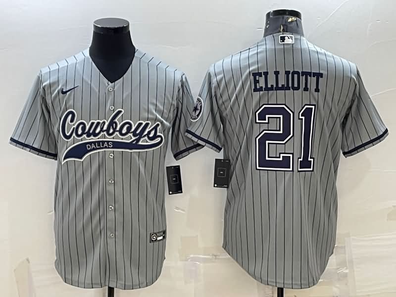 Dallas Cowboys Grey MLB&NFL Jersey 02