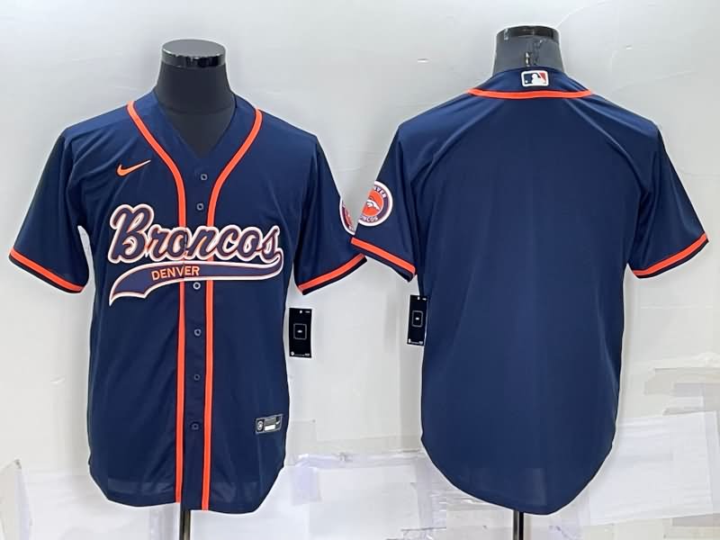 Denver Broncos Dark Blue MLB&NFL Jersey Denver Broncos Dark Blue MLB&NFL Jersey