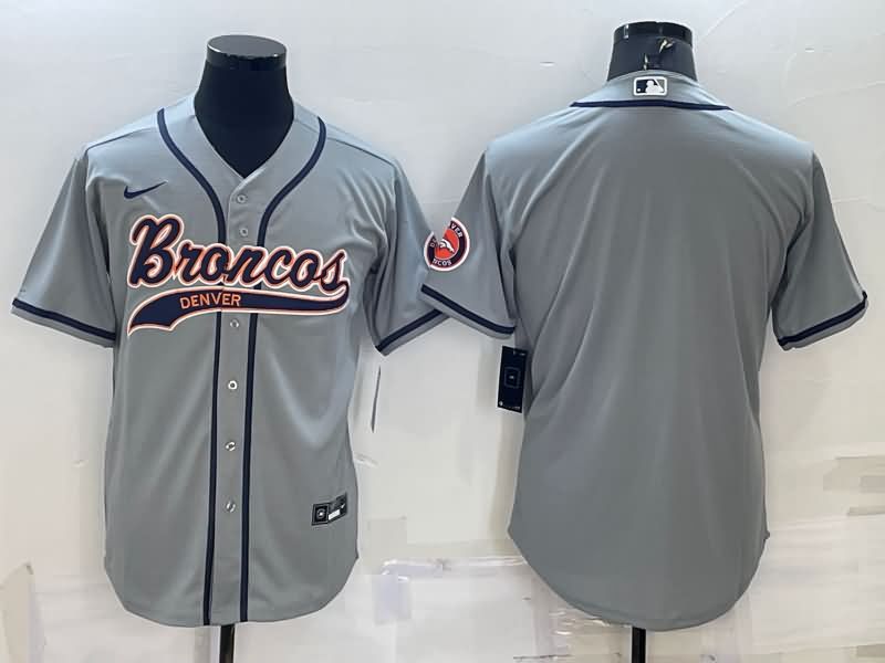 Denver Broncos Grey MLB&NFL Jersey Denver Broncos Grey MLB&NFL Jersey