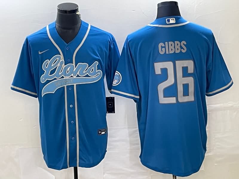 Detroit Lions Blue MLB&NFL Jersey
