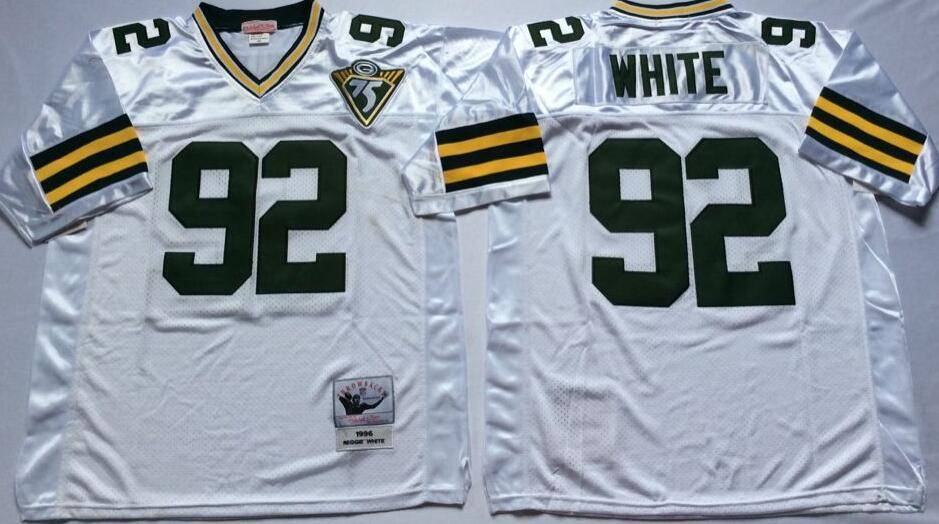 Green Bay Packers White Retro NFL Jersey