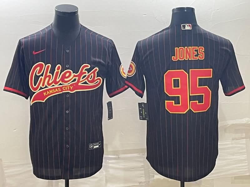 Kansas City Chiefs Black MLB&NFL Jersey 03