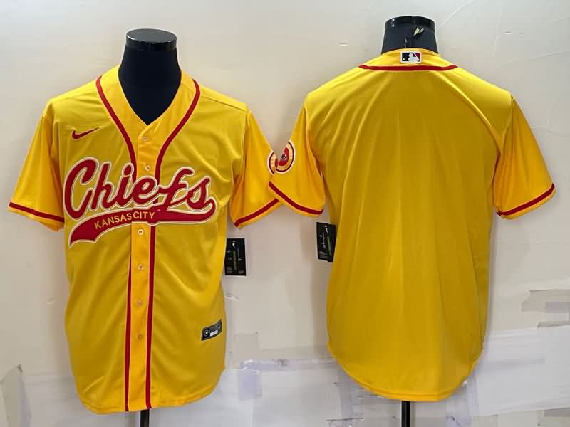Kansas City Chiefs Yellow MLB&NFL Jersey
