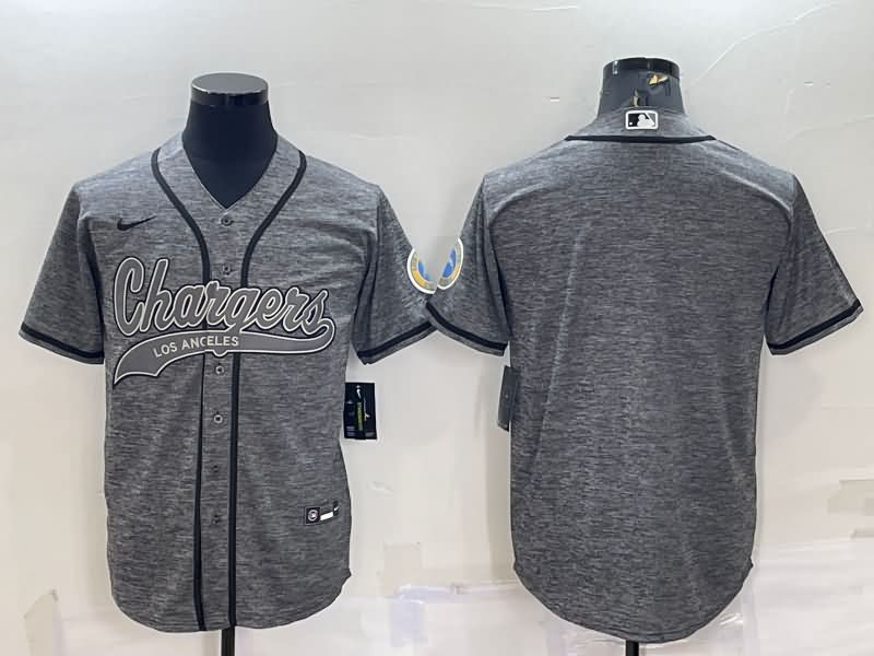 Los Angeles Chargers Grey MLB&NFL Jersey Los Angeles Chargers Grey MLB&NFL Jersey