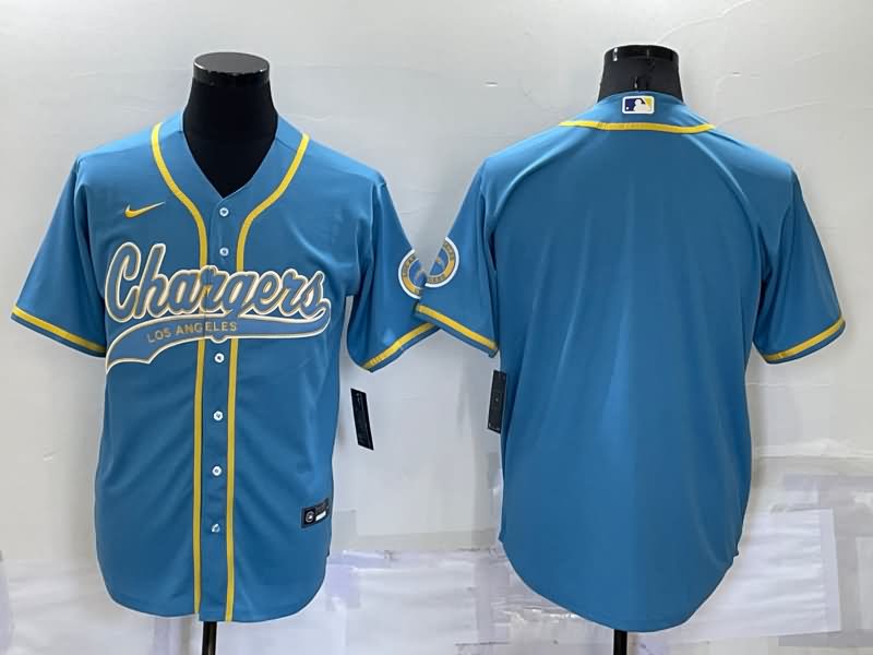 Los Angeles Chargers Light Blue MLB&NFL Jersey Los Angeles Chargers Light Blue MLB&NFL Jersey