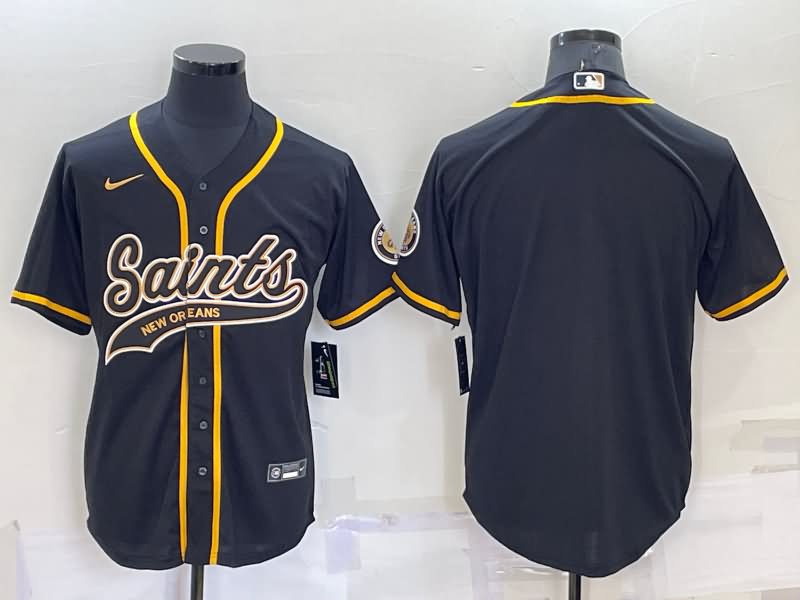 New Orleans Saints Black MLB&NFL Jersey 02 New Orleans Saints Black MLB&NFL Jersey 02