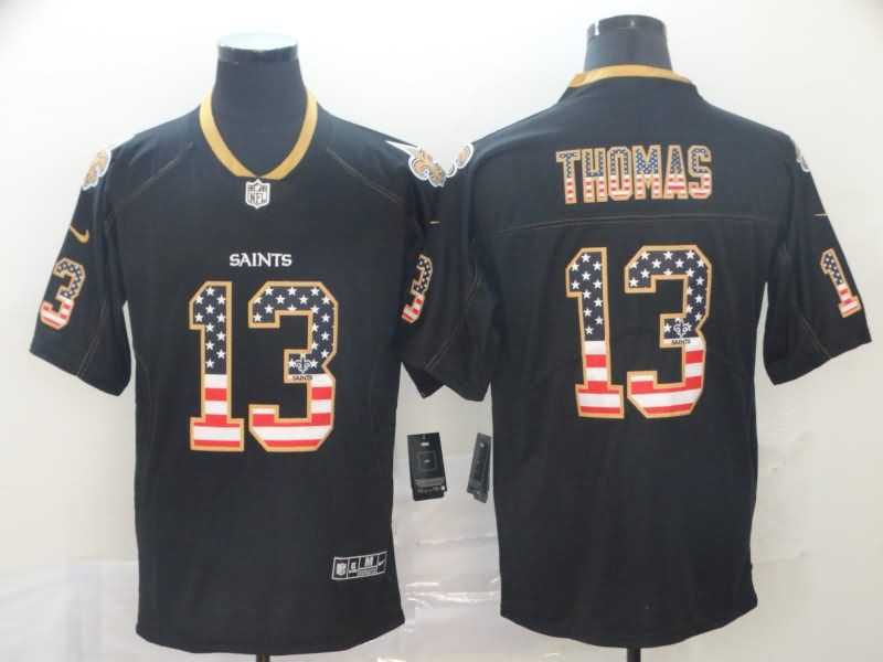 New Orleans Saints Black USA Flag NFL Jersey 03 New Orleans Saints Black USA Flag NFL Jersey 03