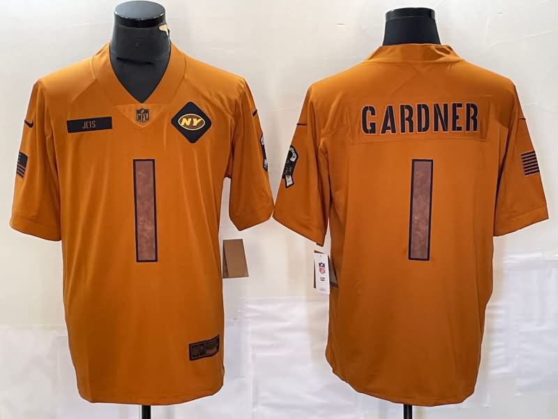 New York Jets Brown Salute To Service NFL Jersey