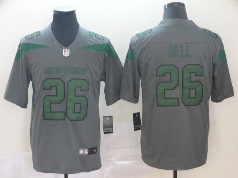 New York Jets Grey Inverted Legend NFL Jersey New York Jets Grey Inverted Legend NFL Jersey