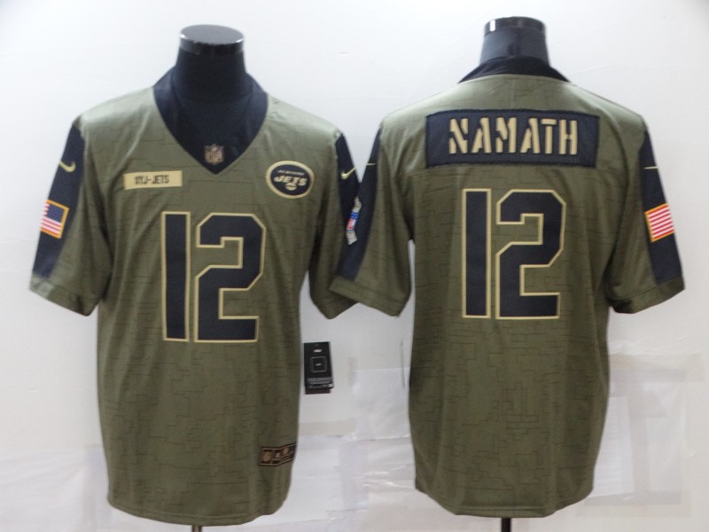 New York Jets Olive Salute To Service NFL Jersey 02 New York Jets Olive Salute To Service NFL Jersey 02