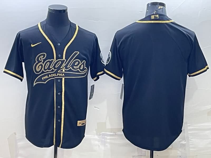 Philadelphia Eagles Black Gold MLB&NFL Jersey Philadelphia Eagles Black Gold MLB&NFL Jersey