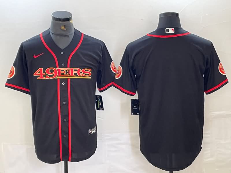 San Francisco 49ers Black MLB&NFL Jersey 04 San Francisco 49ers Black MLB&NFL Jersey 04