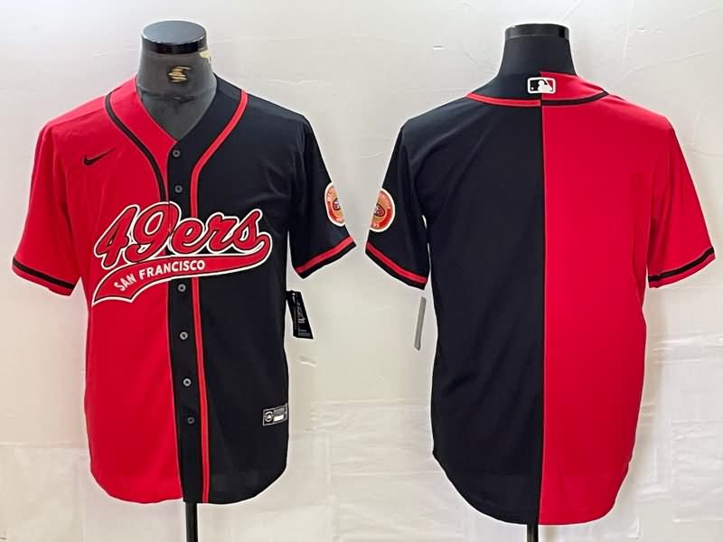 San Francisco 49ers Red Black MLB&NFL Jersey