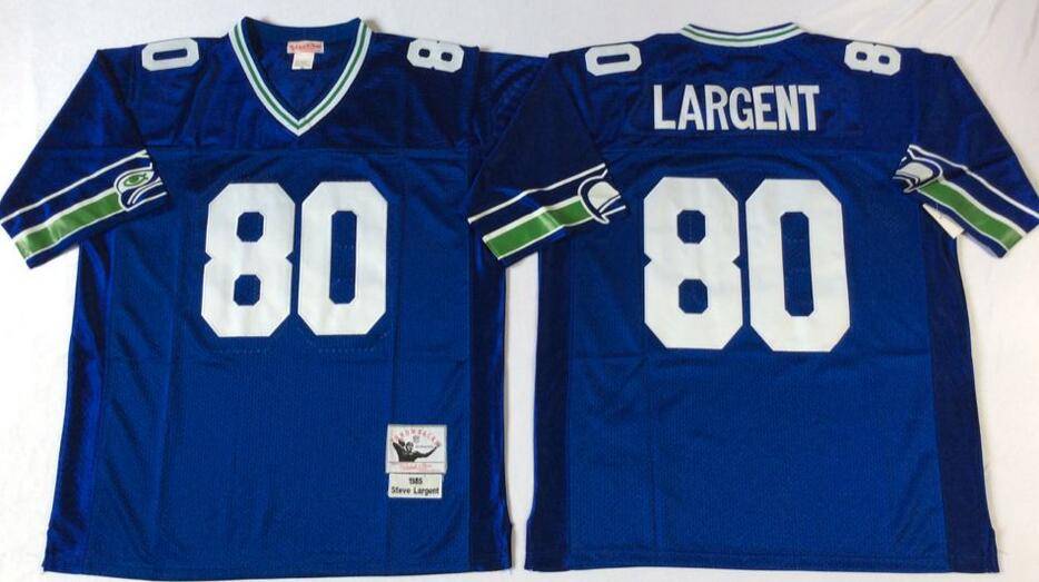 Seattle Seahawks Blue Retro NFL Jersey