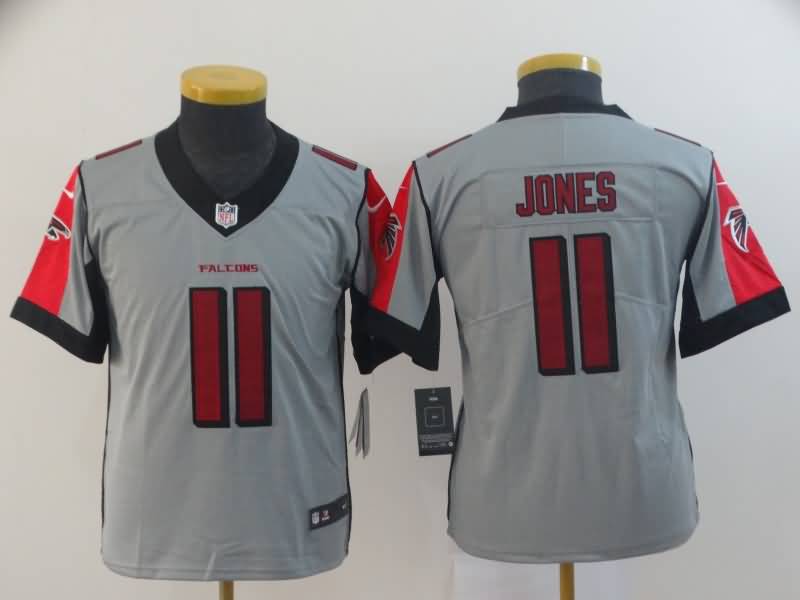 Kids Atlanta Falcons Grey #11 JONES Inverted Legend NFL Jersey Kids Atlanta Falcons Grey #11 JONES Inverted Legend NFL Jersey