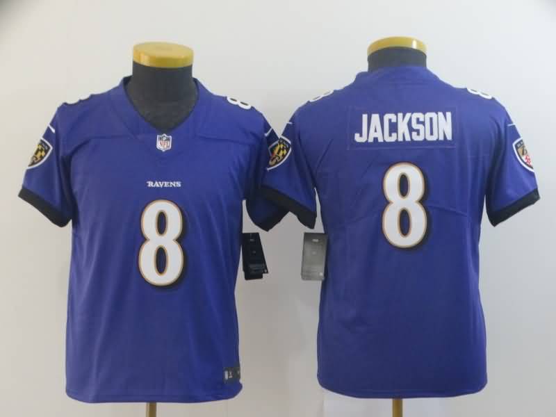 Kids Baltimore Ravens Purple #8 JACKSON NFL Jersey Kids Baltimore Ravens Purple #8 JACKSON NFL Jersey