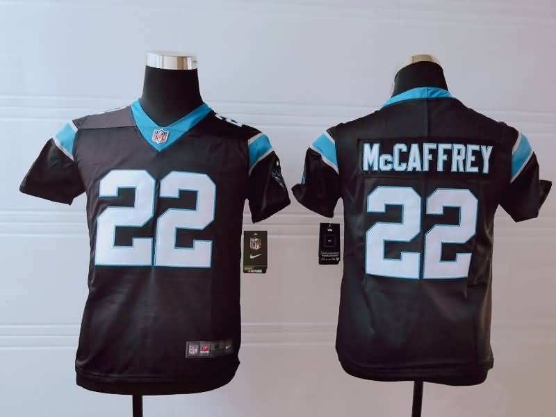Kids Carolina Panthers Black #22 MCCAFFREY NFL Jersey Kids Carolina Panthers Black #22 MCCAFFREY NFL Jersey
