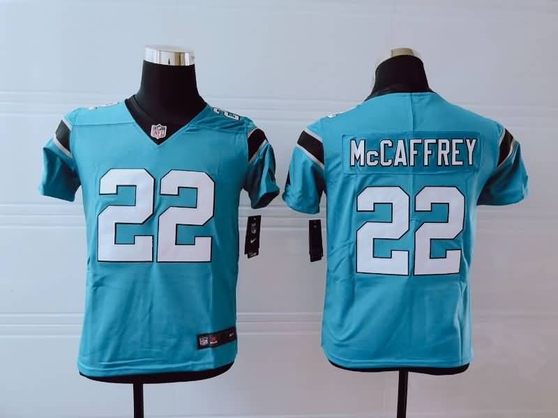Kids Carolina Panthers Blue #22 MCCAFFREY NFL Jersey Kids Carolina Panthers Blue #22 MCCAFFREY NFL Jersey