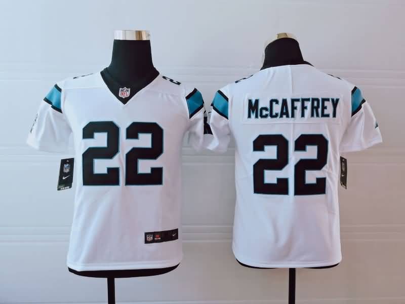 Kids Carolina Panthers White #22 MCCAFFREY NFL Jersey Kids Carolina Panthers White #22 MCCAFFREY NFL Jersey