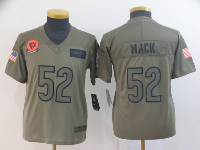 Kids Chicago Bears #52 MACK Olive Salute To Service NFL Jersey Kids Chicago Bears #52 MACK Olive Salute To Service NFL Jersey