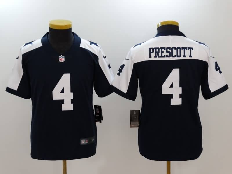 Kids Dallas Cowboys Dark Blue #4 PRESCOTT NFL Jersey 02 Kids Dallas Cowboys Dark Blue #4 PRESCOTT NFL Jersey 02