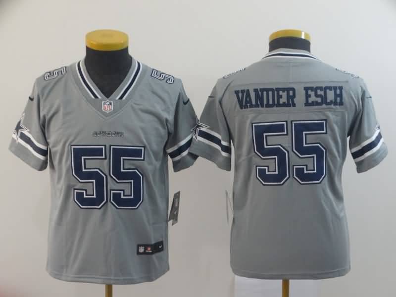 Kids Dallas Cowboys Grey #55 VANDER ESCH Inverted Legend NFL Jersey Kids Dallas Cowboys Grey #55 VANDER ESCH Inverted Legend NFL Jersey