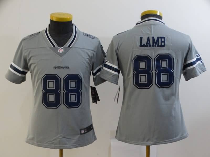 Kids Dallas Cowboys Grey #88 LAMB Inverted Legend NFL Jersey Kids Dallas Cowboys Grey #88 LAMB Inverted Legend NFL Jersey