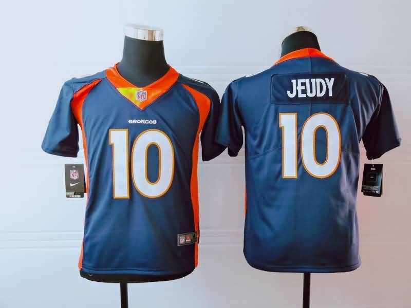 Kids Denver Broncos Dark Blue #10 JEUDY NFL Jersey Kids Denver Broncos Dark Blue #10 JEUDY NFL Jersey
