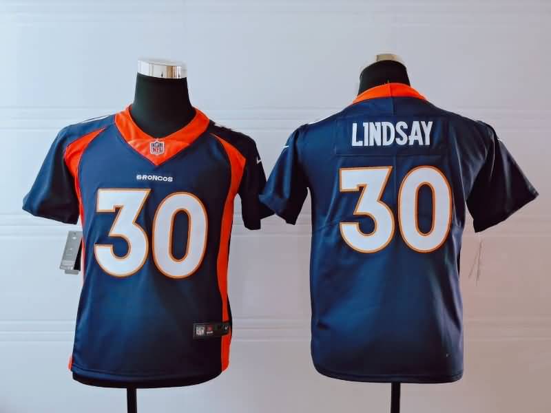 Kids Denver Broncos Dark Blue #30 LINDSAY NFL Jersey Kids Denver Broncos Dark Blue #30 LINDSAY NFL Jersey