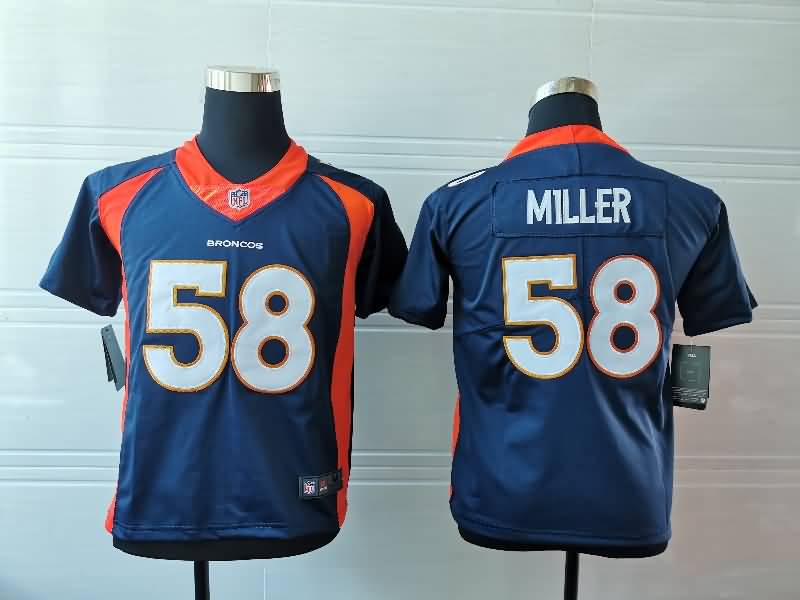 Kids Denver Broncos Dark Blue #58 MILLER NFL Jersey Kids Denver Broncos Dark Blue #58 MILLER NFL Jersey