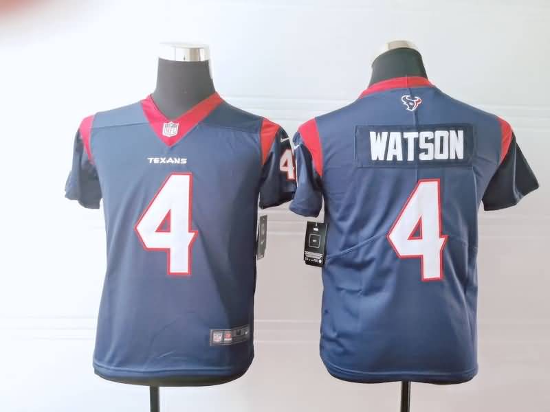 Kids Houston Texans Dark Blue #4 WATSON NFL Jersey Kids Houston Texans Dark Blue #4 WATSON NFL Jersey