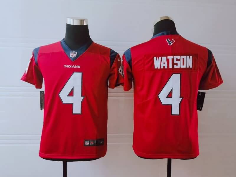 Kids Houston Texans Red #4 WATSON NFL Jersey Kids Houston Texans Red #4 WATSON NFL Jersey