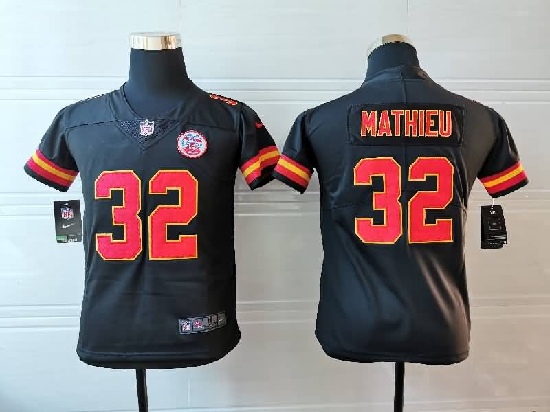 Kids Kansas City Chiefs Black #32 MATHIEU NFL Jersey Kids Kansas City Chiefs Black #32 MATHIEU NFL Jersey