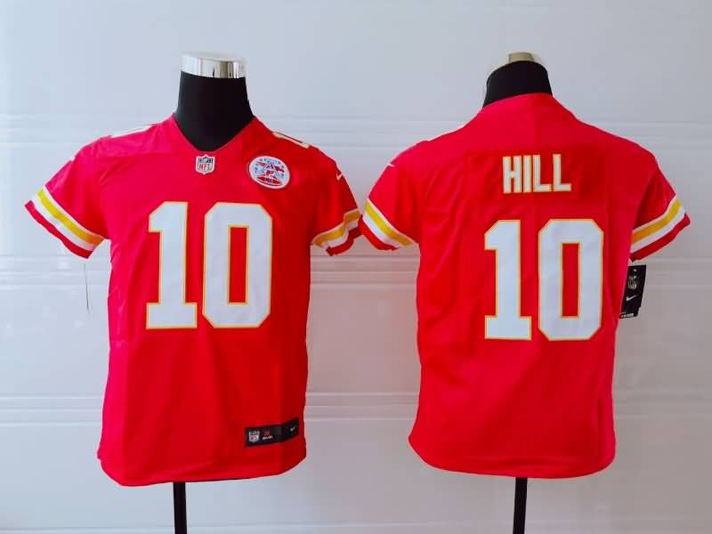 Kids Kansas City Chiefs Red #10 HILL NFL Jersey Kids Kansas City Chiefs Red #10 HILL NFL Jersey