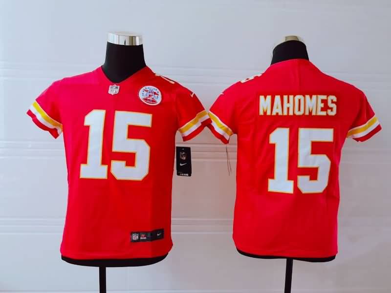Kids Kansas City Chiefs Red #15 MAHOMES NFL Jersey Kids Kansas City Chiefs Red #15 MAHOMES NFL Jersey