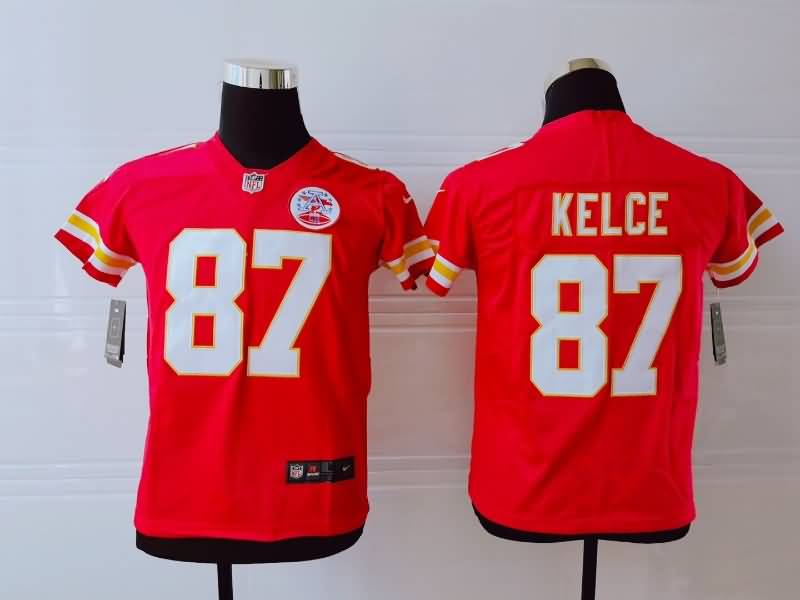 Kids Kansas City Chiefs Red #87 KELCE NFL Jersey Kids Kansas City Chiefs Red #87 KELCE NFL Jersey