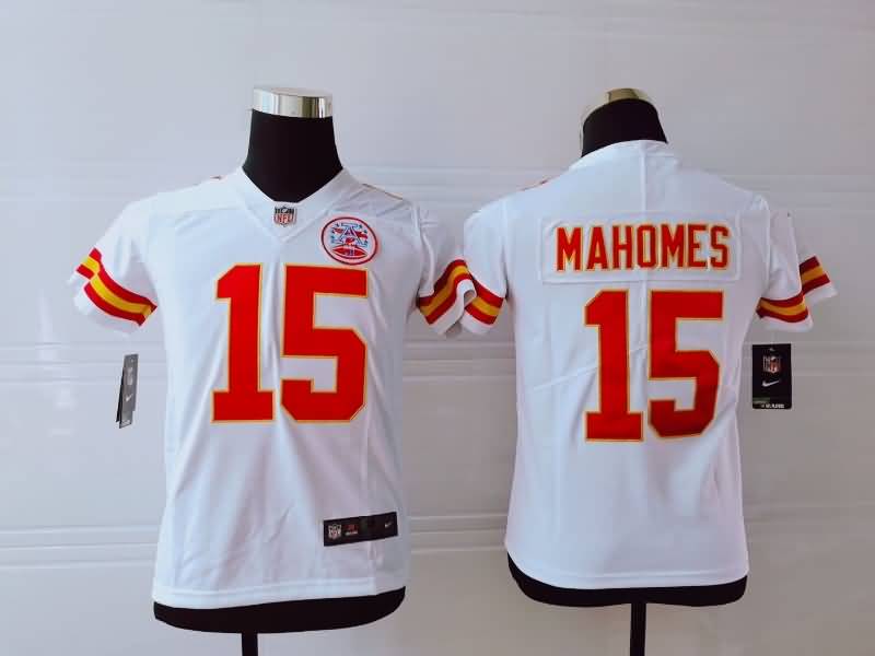 Kids Kansas City Chiefs White #15 MAHOMES NFL Jersey Kids Kansas City Chiefs White #15 MAHOMES NFL Jersey