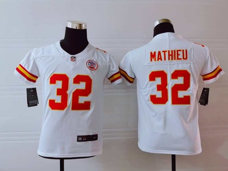 Kids Kansas City Chiefs White #32 MATHIEU NFL Jersey Kids Kansas City Chiefs White #32 MATHIEU NFL Jersey