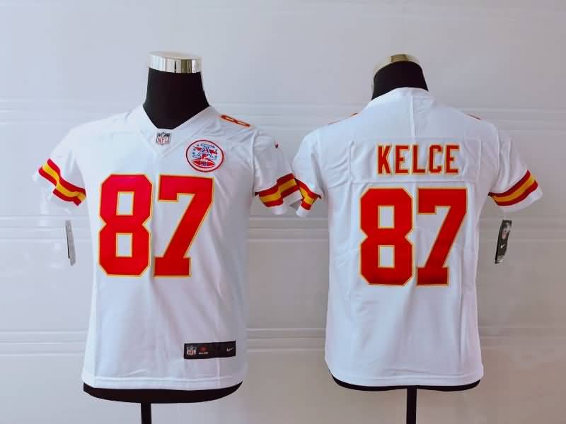 Kids Kansas City Chiefs White #87 KELCE NFL Jersey Kids Kansas City Chiefs White #87 KELCE NFL Jersey