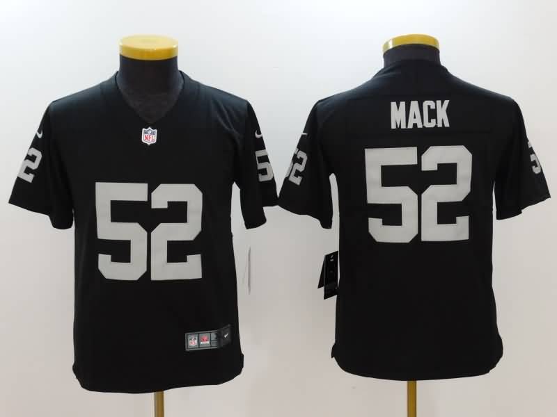 Kids Las Vegas Raiders Black #52 MACK NFL Jersey Kids Las Vegas Raiders Black #52 MACK NFL Jersey