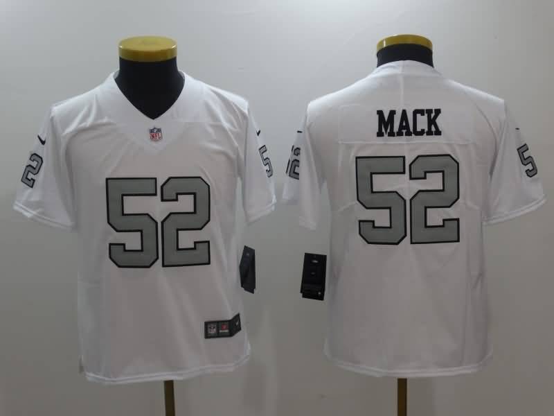Kids Las Vegas Raiders White #52 MACK NFL Jersey Kids Las Vegas Raiders White #52 MACK NFL Jersey