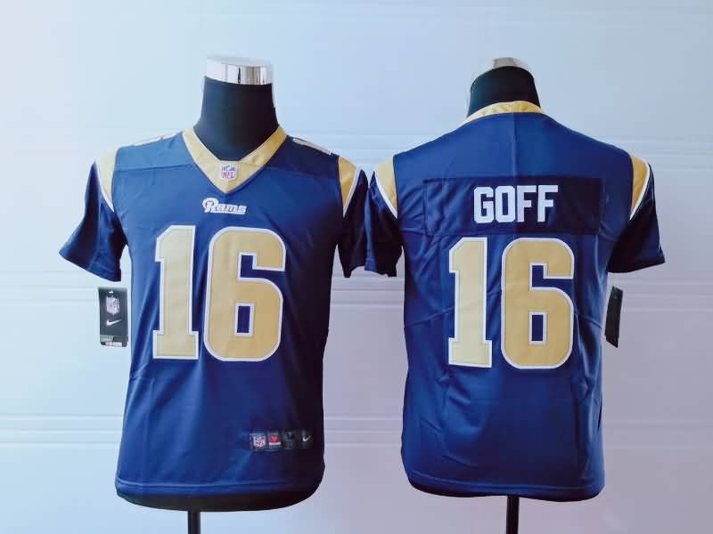 Kids Los Angeles Rams Dark Blue #16 GOFF NFL Jersey Kids Los Angeles Rams Dark Blue #16 GOFF NFL Jersey