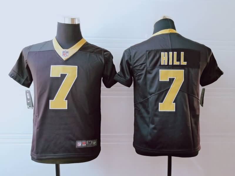 Kids New Orleans Saints Black #7 HILL NFL Jersey Kids New Orleans Saints Black #7 HILL NFL Jersey