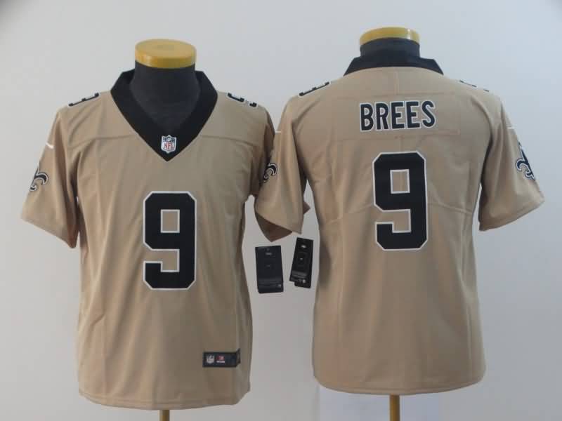 Kids New Orleans Saints Tan #9 BREES Inverted Legend NFL Jersey Kids New Orleans Saints Tan #9 BREES Inverted Legend NFL Jersey