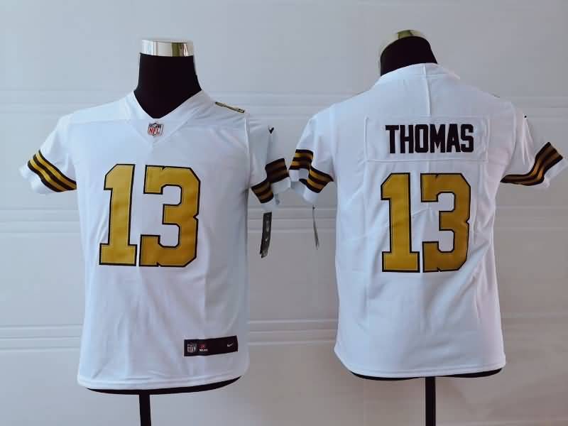 Kids New Orleans Saints White #13 THOMAS NFL Jersey 02 Kids New Orleans Saints White #13 THOMAS NFL Jersey 02