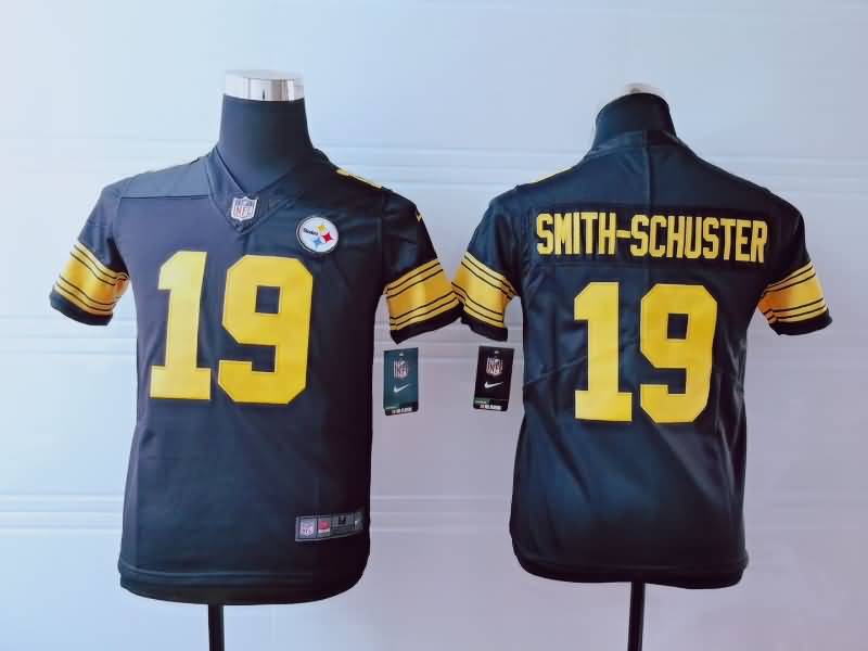 Kids Pittsburgh Steelers Black #19 SMITH-SCHUSTER NFL Jersey 03 Kids Pittsburgh Steelers Black #19 SMITH-SCHUSTER NFL Jersey 03