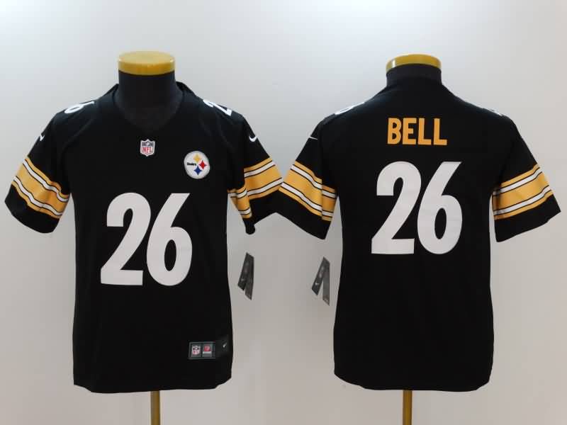 Kids Pittsburgh Steelers Black #26 BELL NFL Jersey Kids Pittsburgh Steelers Black #26 BELL NFL Jersey