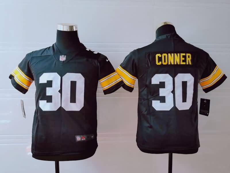 Kids Pittsburgh Steelers Black #30 CONNER NFL Jersey 02 Kids Pittsburgh Steelers Black #30 CONNER NFL Jersey 02