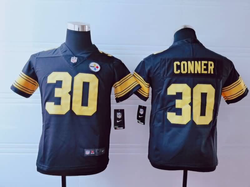 Kids Pittsburgh Steelers Black #30 CONNER NFL Jersey 03 Kids Pittsburgh Steelers Black #30 CONNER NFL Jersey 03